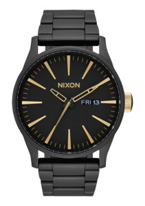 Mens Best Selling Watches: Sentry Stainless Steel - Matte Black / Gold