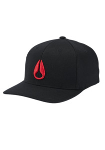 Deep Down Flexfit Athletic Fit Hat - Black / Red
