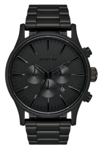 Womens Chronograph Watches: Sentry Chrono - All Matte Black/Polished Black