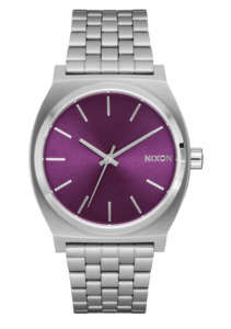 Mens Watches: Time Teller - Silver / Purple Sunray