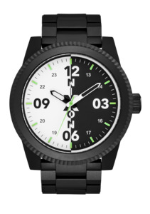 Mens Watches: Corporal Stainless Steel - Black / White / Black