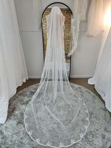 Veils: Long Lace Edge Veil