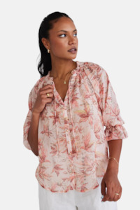 Shirts & Tops: Surety Paradise Floral Button Through SS Blouse