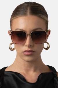 Sunglasses: Rita | Gold Brown/Pink Fade