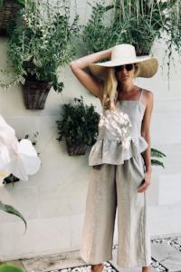 Ljc: Puglia Pant | Sand Linen