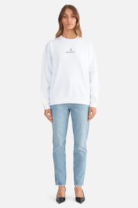 Lexi Monogram Sweater | White