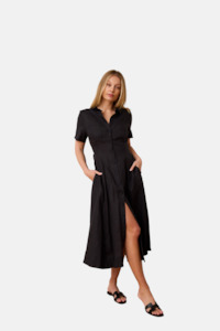 Caitlin Crisp: Lady Vincent Dress | Black Linen