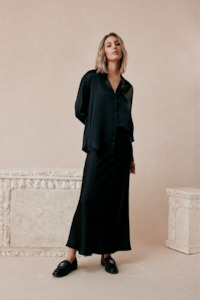 Caitlin Crisp: Enamoured Skirt Black Silk