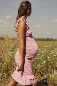 Eva Dress | Mini Pink Gingham