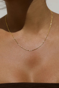 Dash Dot Chain Necklace | Gold