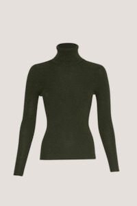 MSCHRigmor Avalina Rib Roll Neck Pullover | Forest Night