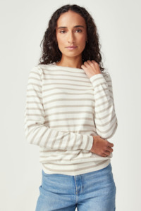 Untouched World: Fountain Sweater | White Linen/Pearl