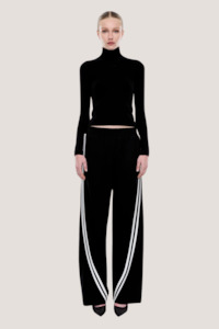 Ena Pelly: Valentina Stripe Pant | Black/Off White