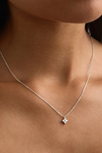 By Charlotte: Sterling Silver Crystal Bloom Necklace