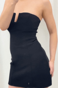 Rafi Strapless Mini Dress | Black