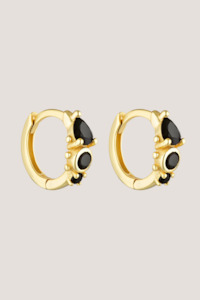 Porter Jewellery: Heirloom Huggies | Gold/Onyx
