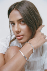 Porter Jewellery: Dylan Bangle Silver | Celestial Clear (OS)