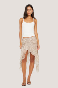 Feline Asym Skirt | Faded Leopard