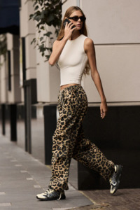 Discovery Cotton Pant | Leopard Print