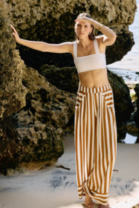 Sale: Treville Stripe Pant | Caramel