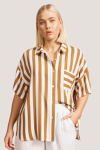 Treville Stripe Shirt | Caramel