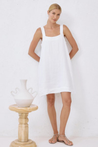 Studio Short Tank Dress | White