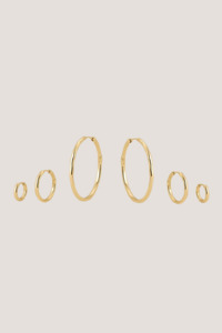 The Granada Hammered Hoops | Gold