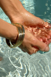 Luv Aj: Mallorca Bangles Set | Gold