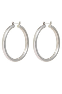 Amalfi Tube Hoops | Silver