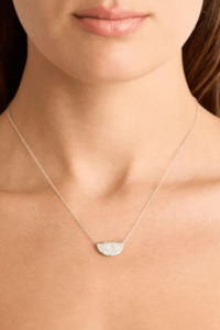 By Charlotte: Sterling Silver Lotus Short Necklace