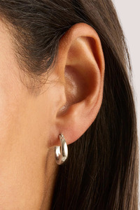Sterling Silver Infinite Horizon Small Hoops