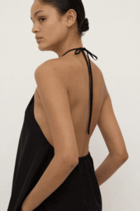 Maxi Dresses: Addison Halter Maxi Dress | Black