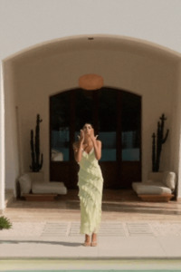 Maxi Dresses: Galore Butter Bias Ruffle Slip Maxi Dress