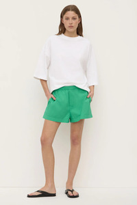 Shorts And Skirts: Everyday Poplin Short | Bright Green