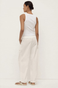 Jeans And Pants: Rooney Poplin Pant | White