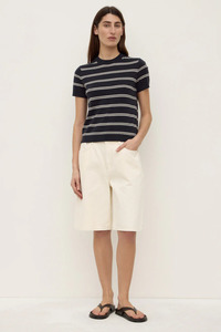 Tees: Cashmere Tee | True Navy/Cream