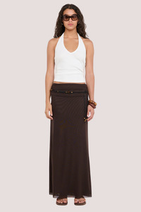 Shorts And Skirts: Eva Maxi Skirt | Dark Chocolate