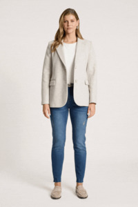 Outerwear: Sable Blazer | Bisque