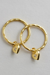 Mini Heart Hoops | Gold