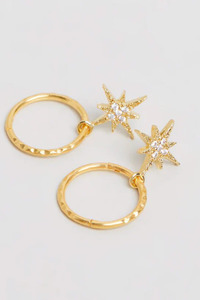 Saint Valentine: North Star Mini Hoops | Gold