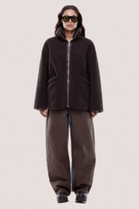 Ena Pelly: Jayla Teddy Jacket | Espresso