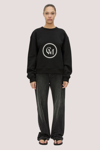 Bonnie Large Graphic Sweater | Black/Soft White
