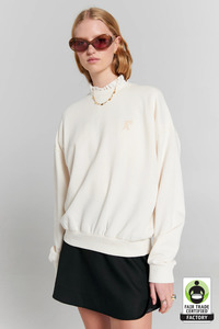 Sweatshirts: Runaway Girl Organic Cotton Crewneck Sweatshirt | Ecru