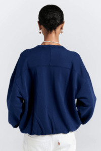 Runaway College Organic Cotton Crewneck Sweatshirt | Navy