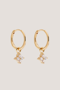 18k Gold Vermeil Crystal Bloom Hoops
