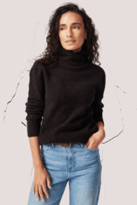Cross Neck Sweater | Chocolate