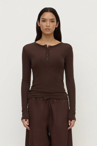 Nora Merino Wool Henley | Ganache