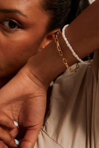 Paper Clip Gold Bracelet 1