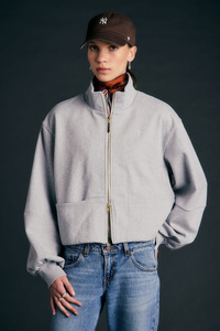 Sweatshirts: Runaway Zip Front Sweatshirt | Grey Marle
