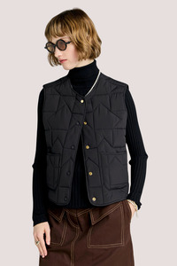 Karen Walker Fragrance: Quilted Drift Vest | Black